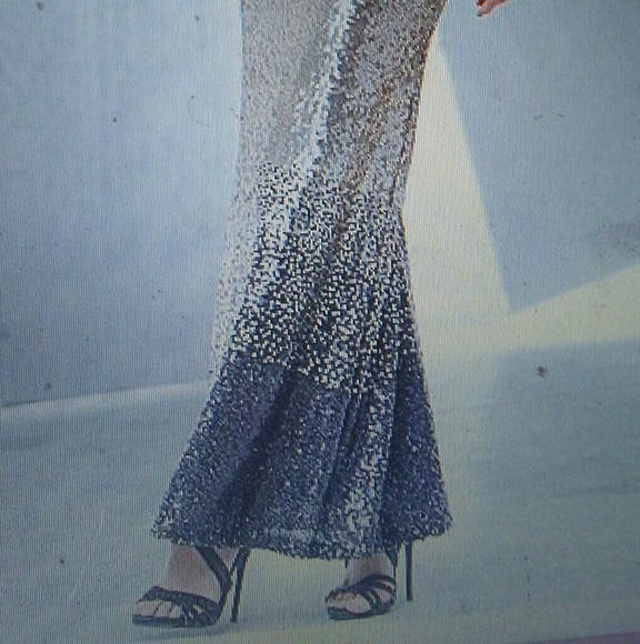 Venus -Sequin Ombre Long Skirt - Picture 2 of 4